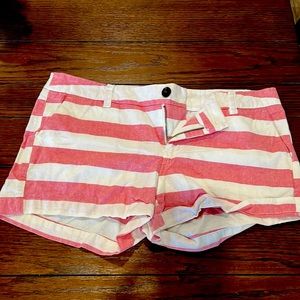 Light Red/White Striped Shorts